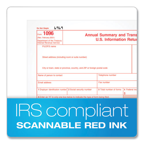1099-div Tax Forms, 5-part, 5 1-2 X 8, Inkjet-laser, 24 1099s And 1 1096