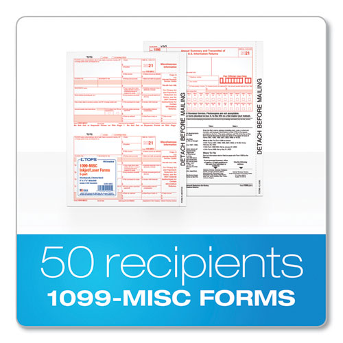 5-part 1099-misc Tax Forms, 8.5 X 11, 50-pack