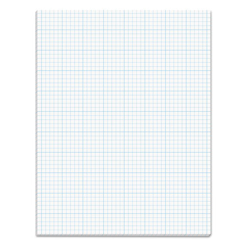 Cross Section Pads, 5 Sq-in Quadrille Rule, 8.5 X 11, White, 50 Sheets