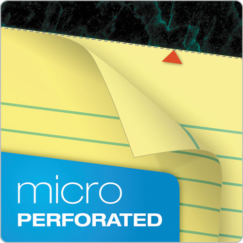 Docket Ruled Perforated Pads, Narrow Rule, 5 X 8, Canary, 50 Sheets, 12-pack