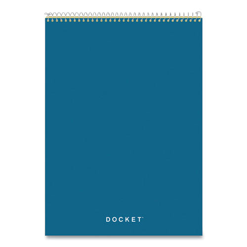 Docket Ruled Wirebound Pad, Wide-legal Rule, Blue Cover, 8.5 X 11.75, 70 Sheets