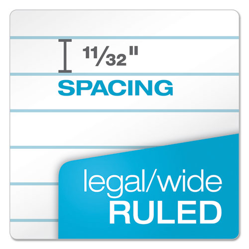 Docket Gold Ruled Perforated Pads, Wide-legal Rule, 8.5 X 14, White, 50 Sheets, 12-pack