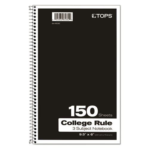 Coil-lock Wirebound Notebooks, 3 Subjects, Medium-college Rule, Assorted Color Covers, 9.5 X 6, 150 Sheets