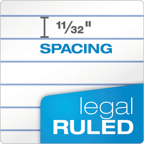 "the Legal Pad" Plus Ruled Perforated Pads With 40 Pt. Back, Wide-legal Rule, 50 White 8.5 X 11.75 Sheets, Dozen
