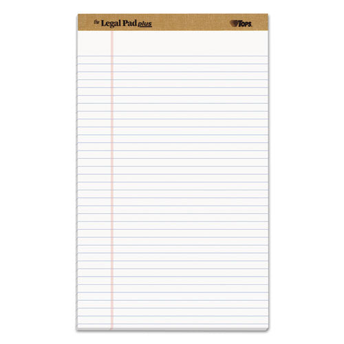 "the Legal Pad" Plus Ruled Perforated Pads With 40 Pt. Back, Wide-legal Rule, 50 White 8.5 X 14 Sheets, Dozen