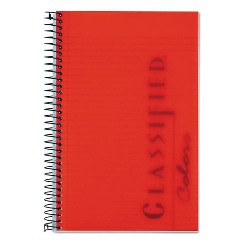 Color Notebooks, 1 Subject, Narrow Rule, Ruby Red Cover, 8.5 X 5.5, 100 Sheets