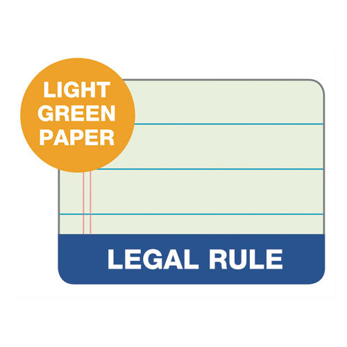 "the Legal Pad" Ruled Pads, Wide-legal Rule, 8.5 X 11.75, Green Tint, 50 Sheets, Dz