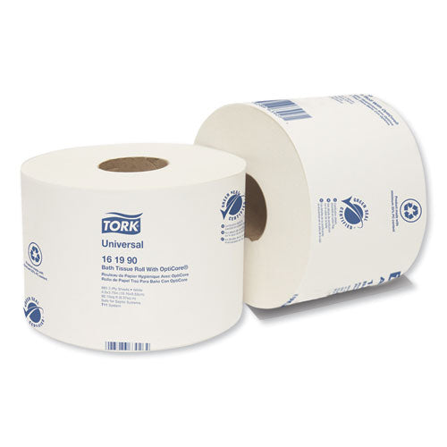 Universal Bath Tissue Roll With Opticore, Septic Safe, 2-ply, White, 865 Sheets-roll, 36-carton