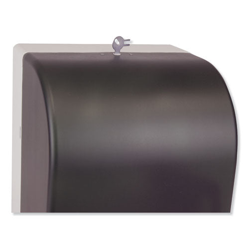Hand Towel Roll Dispenser Push Bar, 10.5 X 8.75 X 15.75, Smoke-gray