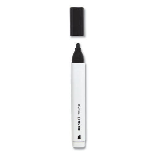 Dry Erase Marker, Tank-style, Medium Chisel Tip, Black, 36-pack