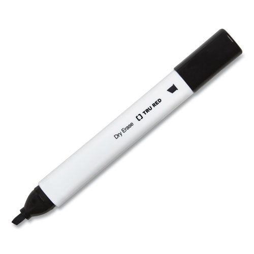 Dry Erase Marker, Tank-style, Medium Chisel Tip, Black, 36-pack