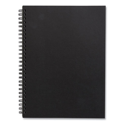 Wirebound Soft-cover Business-meeting Journal, Preprinted Meeting Notes Template, Black Cover, 9.5 X 6.5, 80 Sheets