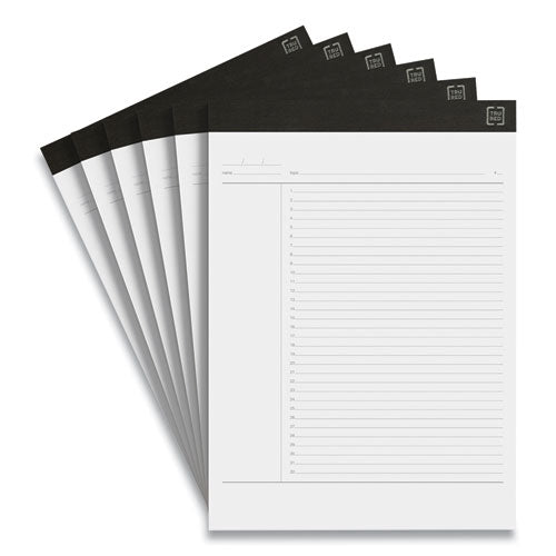 Notepads, Project-management Format, 50 White 8.5 X 11.75 Sheets, 6-pack