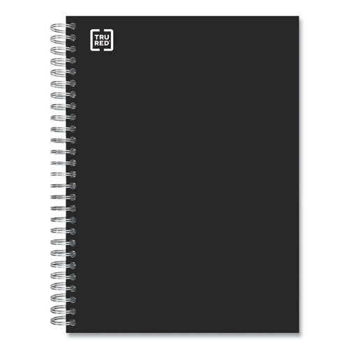 Three-subject Twin Wire Notebook, Medium-college Rule, Black Cover, 9.5 X 5.88, 138 Sheets