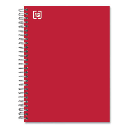 Three-subject Twin Wire Notebook, Medium-college Rule, Red Cover, 9.5 X 5.88, 138 Sheets
