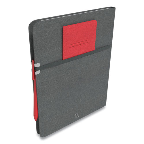 Large Mastery With Pocket Journal, Narrow Rule, Charcoal-red Cover, 8 X 10, 192 Sheets