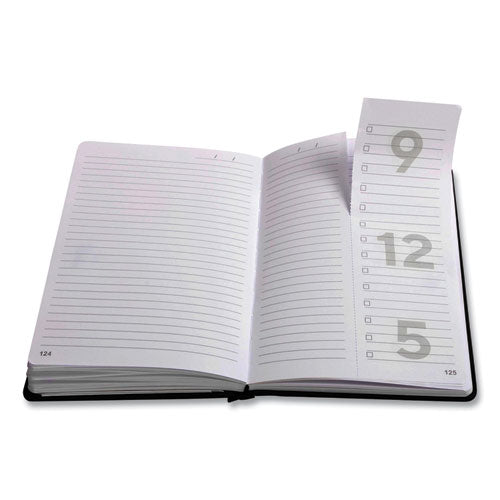 Medium Starter Journal, Narrow Rule, Black Cover, 5 X 8, 192 Sheets