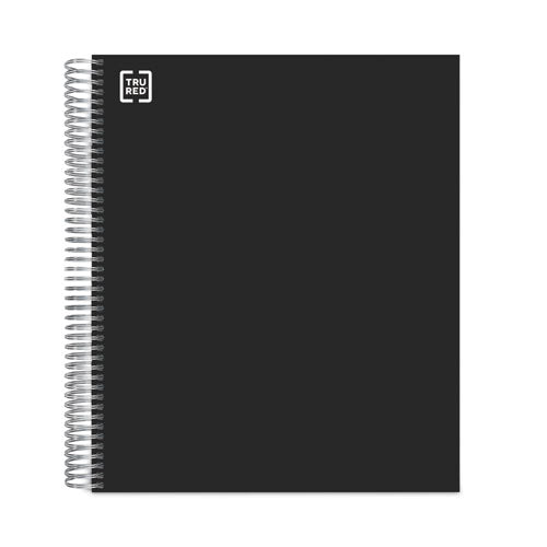 Premium Five-subject Notebook, Medium-college Rule, Black Cover, 11 X 8.5, 200 Sheets