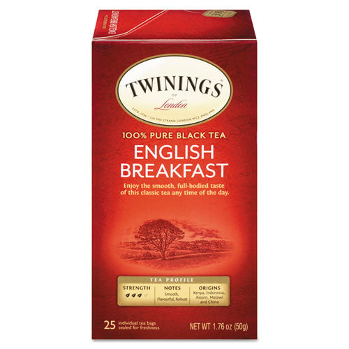Tea Bags, English Breakfast, 1.76 Oz, 25-box