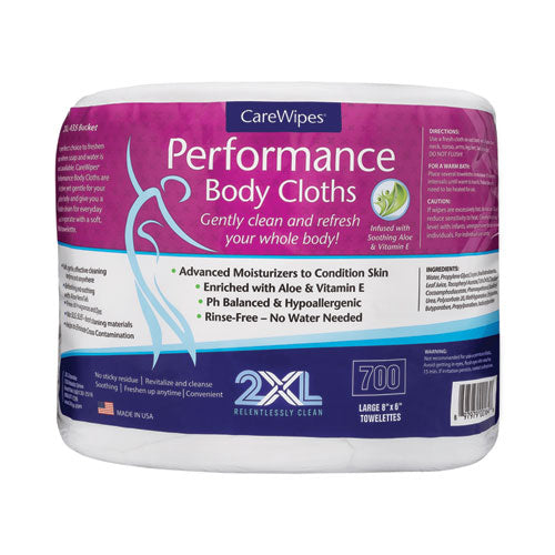 Performance Body Cloths, 6 X 8, Unscented, 700-pack, 2 Packs-carton