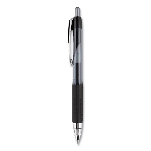 Signo 207 Gel Pen, Retractable, Medium 0.7 Mm, Black Ink, Translucent Black Barrel, 4-pack