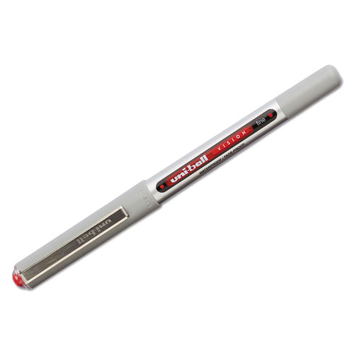 Vision Roller Ball Pen, Stick, Fine 0.7 Mm, Red Ink, Gray-red Barrel, Dozen