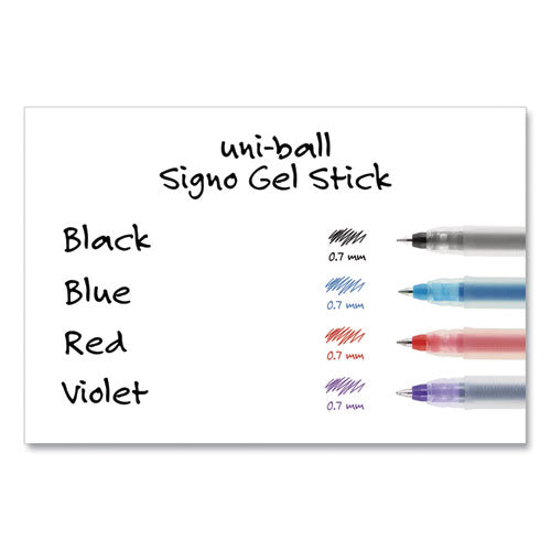 Signo Gel Pen, Stick, Medium 0.7mm, Blue Ink, Blue Barrel, Dozen