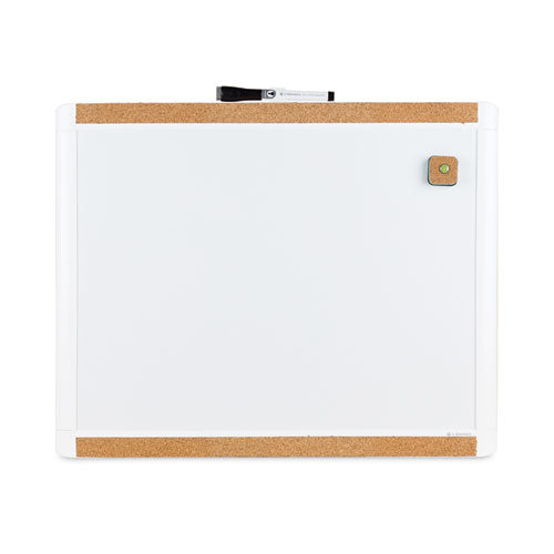 Pinit Magnetic Dry Erase Board With Plastic Frame, 20 X 16, White Surface And Frame