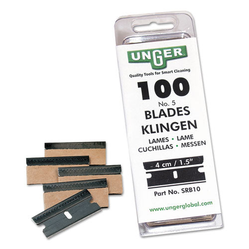 Safety Scraper Replacement Blades, #9, Stainless Steel, 100-box