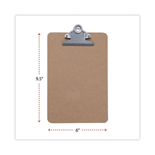Hardboard Clipboard, 0.75" Clip Capacity, Holds 5 X 8 Sheets, Brown