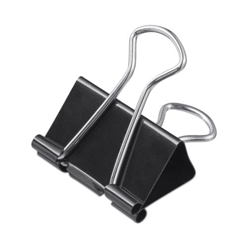 Binder Clips With Storage Tub, Mini, Black-silver, 60-pack