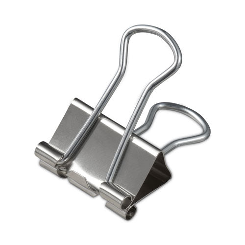 Binder Clips With Storage Tub, Small, Silver, 40-pack