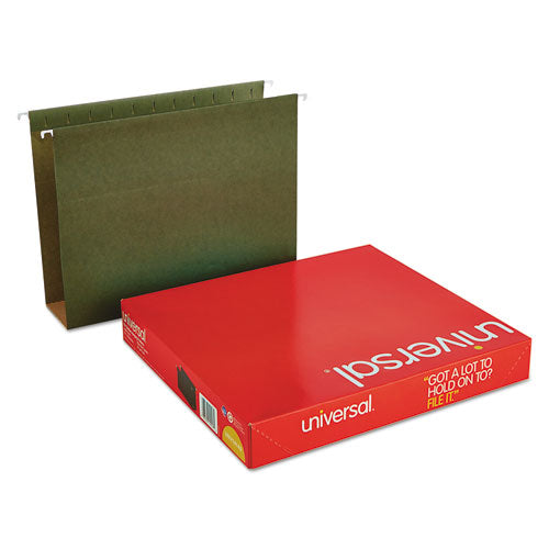 Box Bottom Hanging File Folders, Letter Size, 1-5-cut Tab, Standard Green, 25-box