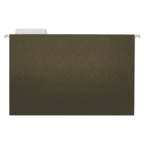 Hanging File Folders, Legal Size, 1-3-cut Tab, Standard Green, 25-box