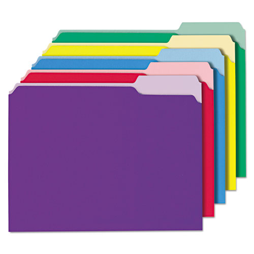 Interior File Folders, 1-3-cut Tabs: Assorted, Legal Size, 11-pt Stock, Yellow, 100-box