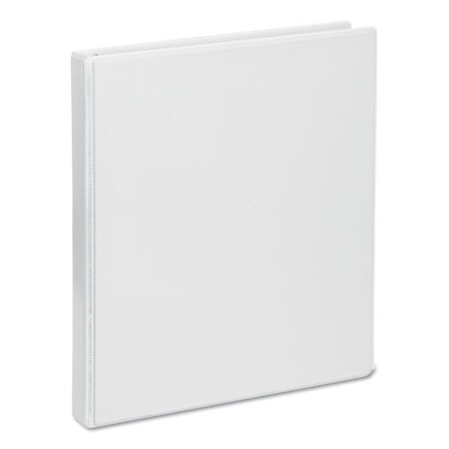 Deluxe Round Ring View Binder, 3 Rings, 0.5" Capacity, 11 X 8.5, White