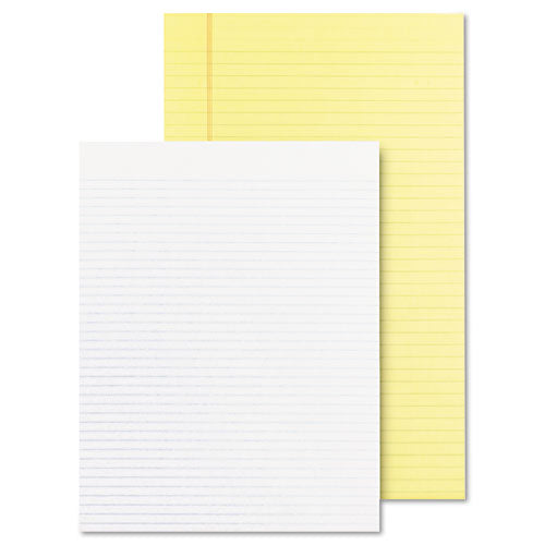 Glue Top Pads, Wide-legal Rule, 50 Canary-yellow 8.5 X 14 Sheets, Dozen