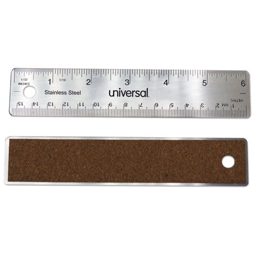 Stainless Steel Ruler, Standard-metric, 6" Long