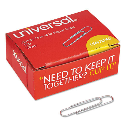 Paper Clips, #1, Smooth, Silver, 100-box