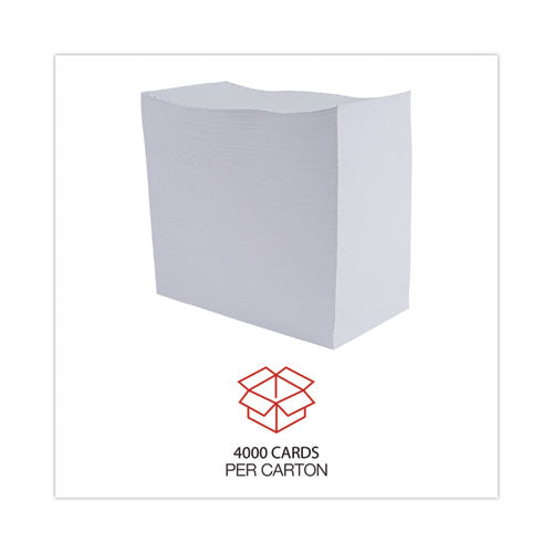 Continuous Postcards, Pin-fed, 4 X 6, White, 4,000-carton