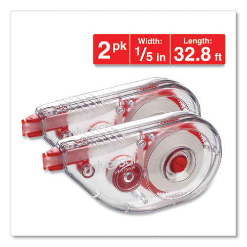 Side-application Correction Tape, 1-5" X 393", 2-pack