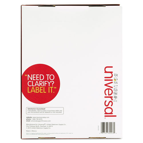 White Labels, Inkjet-laser Printers, 1.33 X 4, White, 14-sheet, 250 Sheets-box