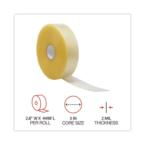 Clear Packaging Tape, 3" Core, 72 Mm X 1,371 M, Clear, 4-carton