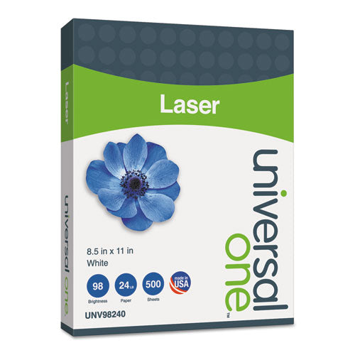 Deluxe Laser Paper, 98 Bright, 24lb, 8.5 X 11, White, 500-ream