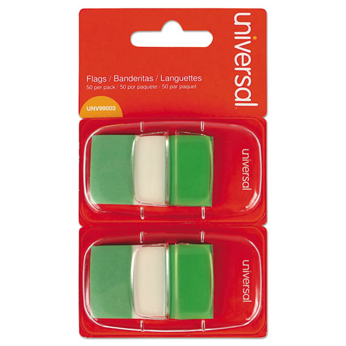 Page Flags, Green, 50 Flags-dispenser, 2 Dispensers-pack