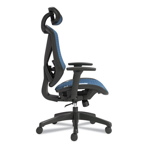 Flexfit Dexley Mesh Task Chair, Supports Up To 275 Lb, Blue Seat-back, Black Base