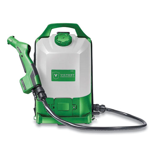 Professional Cordless Electrostatic Backpack Sprayer, 2.25 Gal, 48" Hose, Green-translucent White-black
