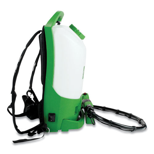 Professional Cordless Electrostatic Backpack Sprayer, 2.25 Gal, 48" Hose, Green-translucent White-black