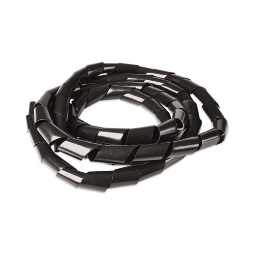 Cable Management Spiral Wrap, 0.5" X 78", Black