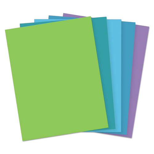 Color Paper - "cool" Assortment, 24lb, 8.5 X 11, Assorted Cool Colors, 500-ream